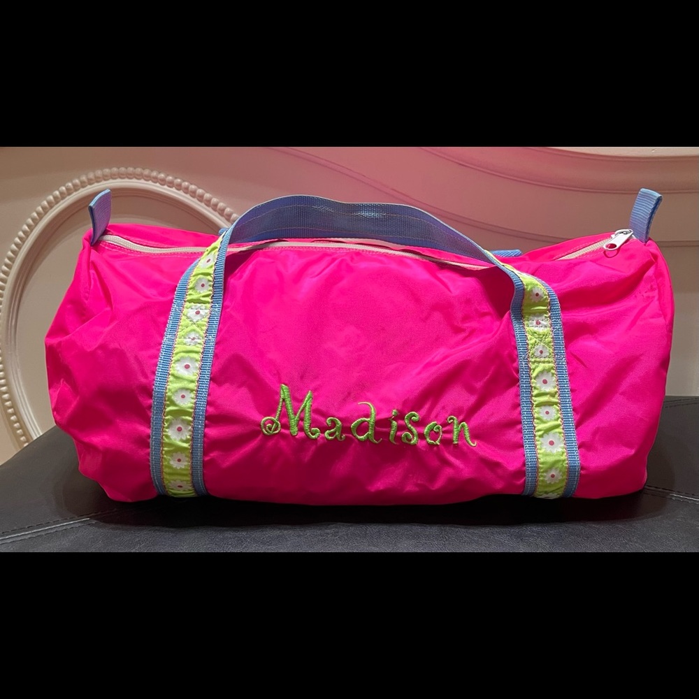 Pink Monogram Madison Nylon Duffel Bag